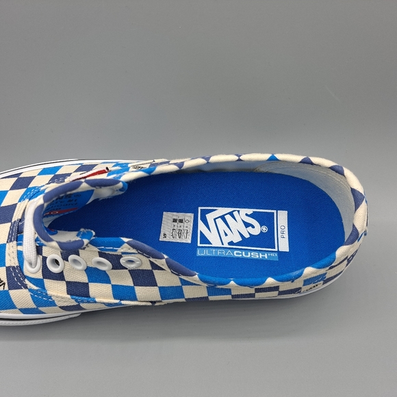New Vans Authentic Pro Checkerboard Indigo Blue Classic White Men 7= Women's 8.5 - Picture 8 of 11